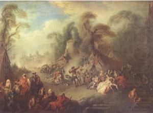 Pater, Jean-Baptiste A Country Festival with Soldiers Rejoicing (mk05) china oil painting image